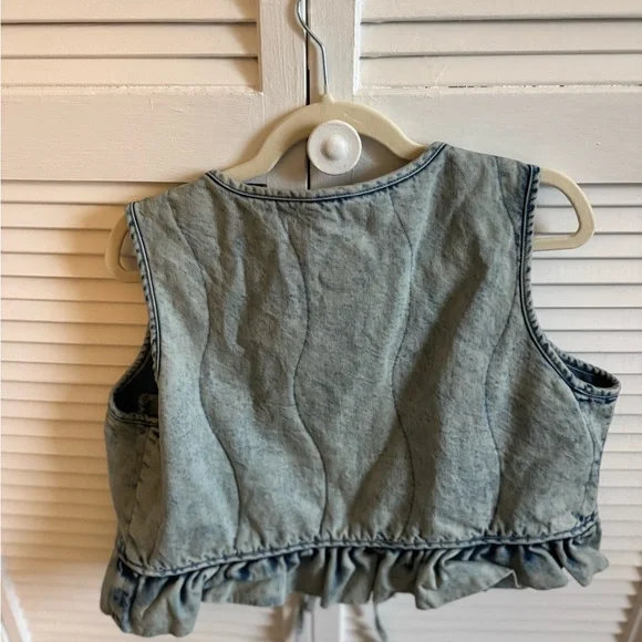 Three Bird Nest Denim Vest - Picture 2 of 2
